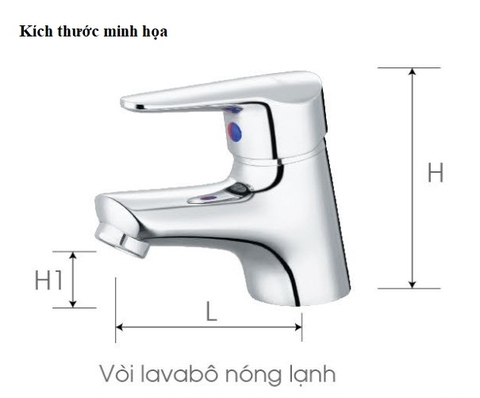 Vòi lavabo chậu rửa mặt Caesar B122CP/CU nóng lạnh