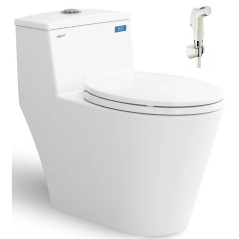 Bồn cầu 1 khối Viglacera V823 tặng vòi xịt VG826