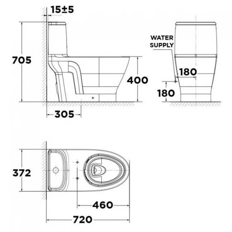 Bồn cầu 1 khối American Standard LOVEN VF-1862PR