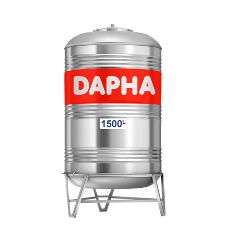 Bồn nước inox DAPHA Alpha 1500 lít SUS304 đứng (1500l)