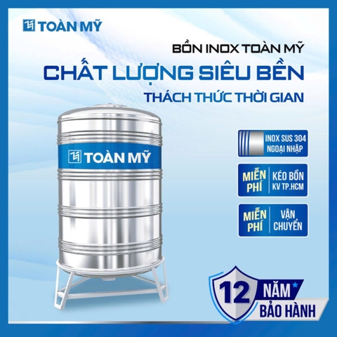 Bồn nước inox Toàn Mỹ đứng 310L
