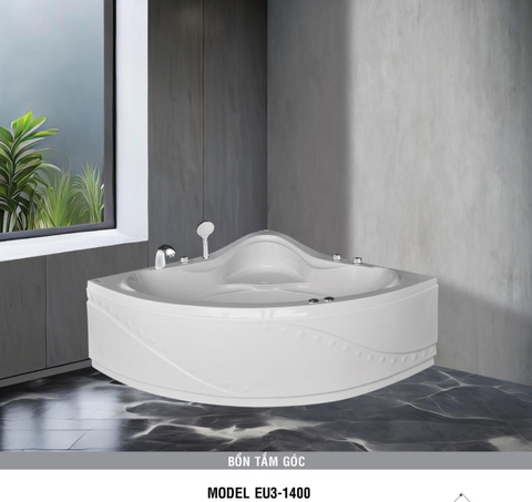 Bồn tắm góc Euroca EU3-1400 dài 1m4