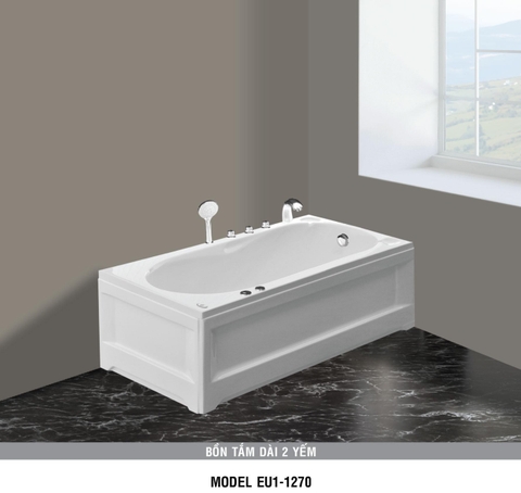 Bồn tắm dài Euroca EU1-1270 dài 1m2 chân yếm đặt sàn