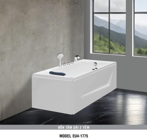 Bồn tắm dài Euroca EU4-1775 dài 1m7 chân yếm đặt sàn
