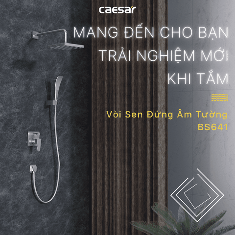 Sen tắm đứng âm tường Caesar BS641 nóng lạnh