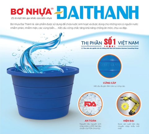 Bơ nhựa Đại Thành 500 lít