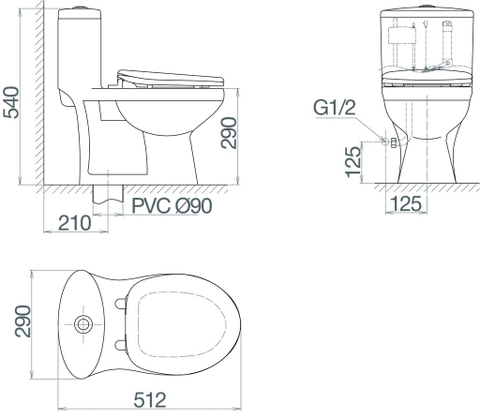 Bàn cầu trẻ em Viglacera BTE