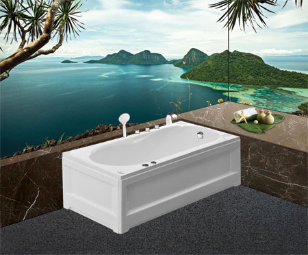 Bồn tắm dài Euroca EU1-1270 dài 1m2 chân yếm đặt sàn