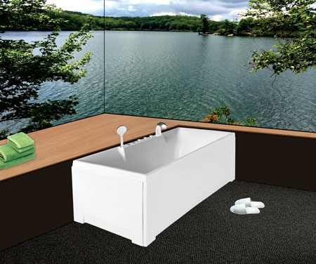 Bồn tắm dài Euroca EU1-1570 dài 1m5 chân yếm đặt sàn