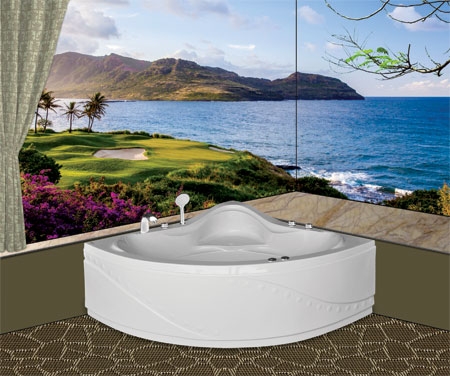 Bồn tắm góc Euroca EU3-1400 dài 1m4