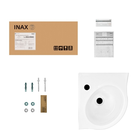 Lavabo chậu rửa mặt INAX L-281V góc treo tường (L281V)