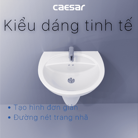 Lavabo chậu rửa mặt Caesar L2220 treo tường