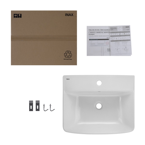 Lavabo chậu rửa mặt INAX L-345V bán âm (L345V)