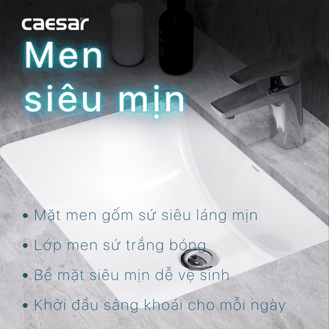 Lavabo chậu rửa mặt Caesar L5125 âm bàn
