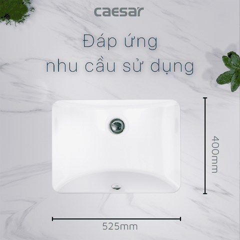 Lavabo chậu rửa mặt Caesar L5125 âm bàn