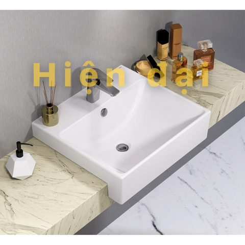 Lavabo Caesar LF5301 Bán Âm Dương Vành