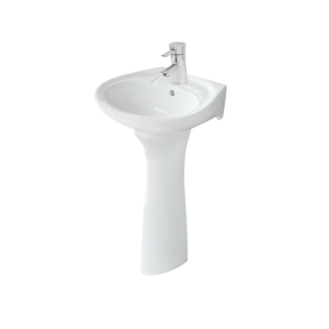 Lavabo chậu rửa mặt Thiên Thanh LT04 treo tường chân dài PDY
