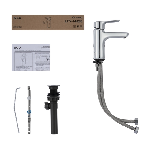 Vòi lavabo chậu rửa mặt INAX LFV-1402S nóng lạnh xả ty (LFV1402S)