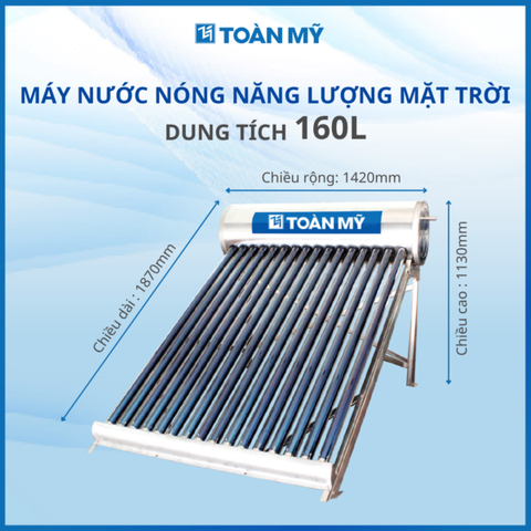 Máy nước nóng năng lượng mặt trời Toàn Mỹ I304 160L