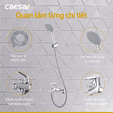 Vòi sen tắm nóng lạnh Caesar S333C