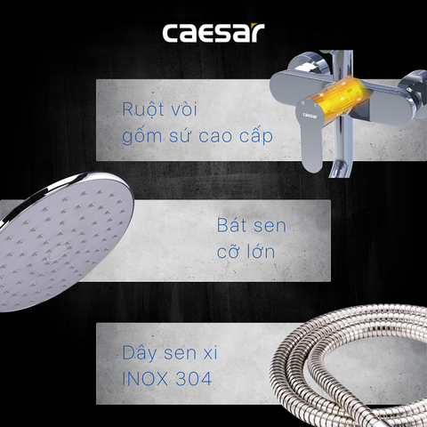 Cây sen tắm Caesar S1028S nóng lạnh