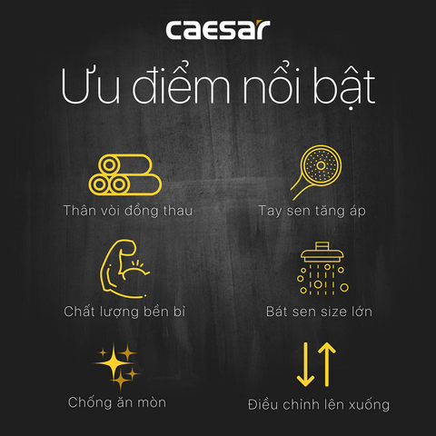 Cây sen tắm Caesar S1028S nóng lạnh
