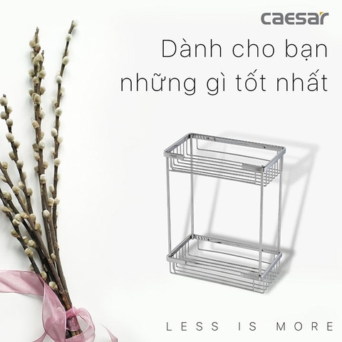 Kệ góc Caesar ST859V 2 tầng Inox 304