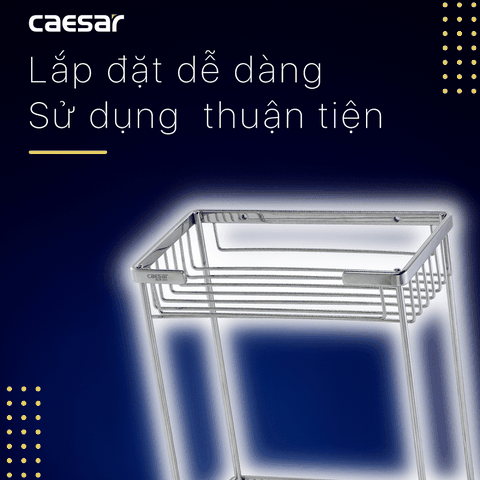 Kệ góc Caesar ST859V 2 tầng Inox 304