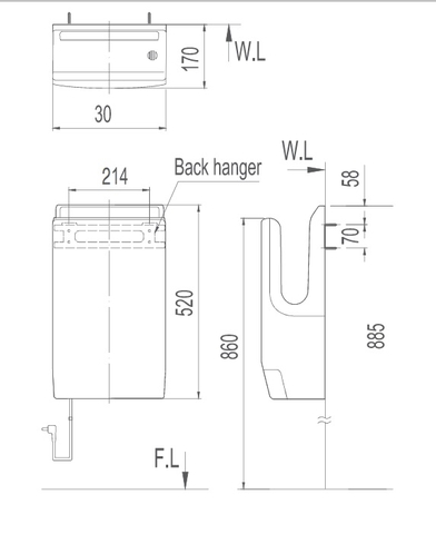 Máy sấy tay INAX JT-1000 cảm ứng tự động (JT1000)