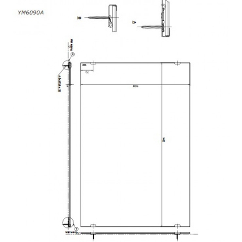 Gương chống mốc TOTO YM6090A 60x90 cm