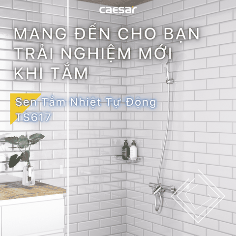 Vòi sen tắm nóng lạnh Caesar TS617C tự động