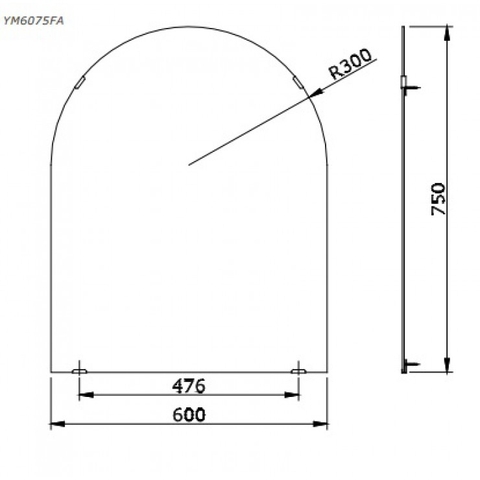 Gương chống mốc TOTO YM6075FA 60x75 cm