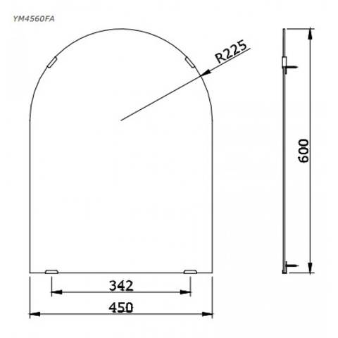 Gương chống mốc TOTO YM4560FA 45x60 cm