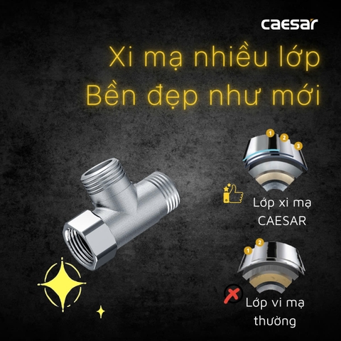 Van khống chế Caesar BF403T (Ø21) 2 Đường Nước
