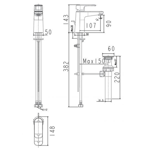 Vòi Lavabo American Standard WF-1M01 Loven Nóng Lạnh
