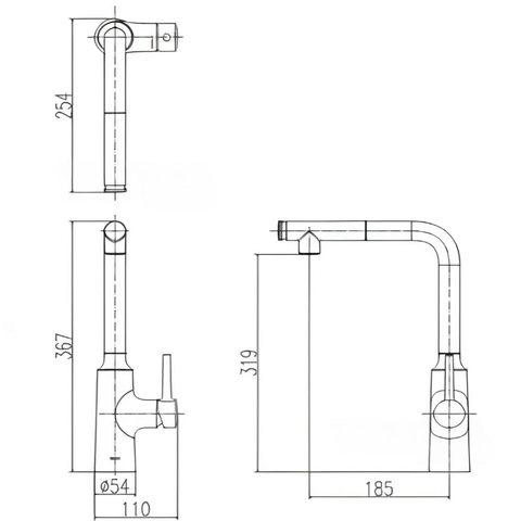Vòi Rửa Chén Bát Inax SFV-907SX (SFV907SX) Nóng Lạnh Rút Dây