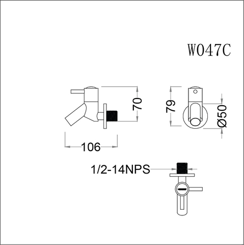 Vòi gắn tường Caesar W047C