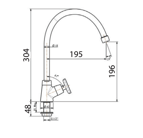 Vòi Rủa Chén Lạnh American Standard WF-T706 nước lạnh