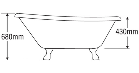 Bồn tắm Oval Euroca EU0-CLASSIC dài 1m63