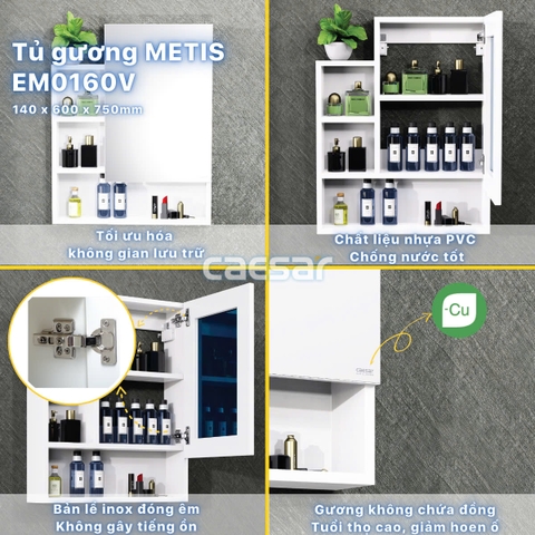Tủ gương Caesar EM0160V