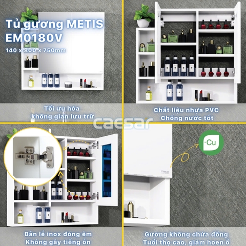 Tủ gương Caesar EM0180V