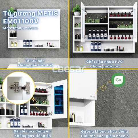 Tủ gương Caesar EM01100V