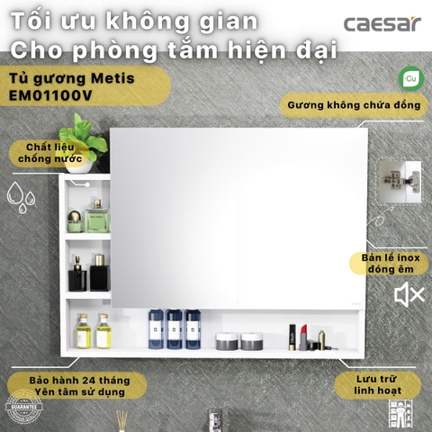 Tủ gương Caesar EM01100V