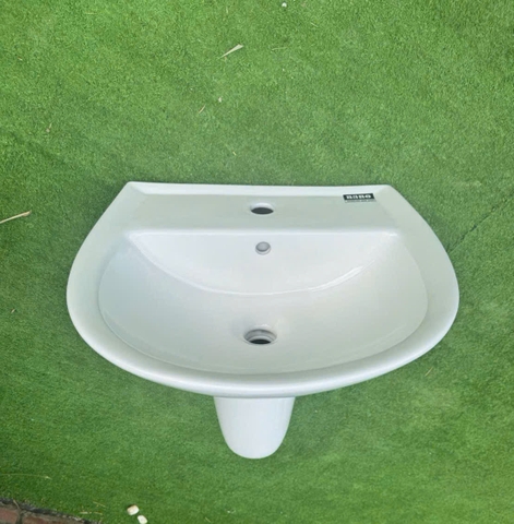 Lavabo chậu rửa mặt HONORCY 301 treo tường chân ngắn