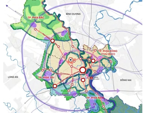 Đề xuất thành lập 3 thành phố Tây, Nam, Bắc thuộc TP.HCM sau năm 2030