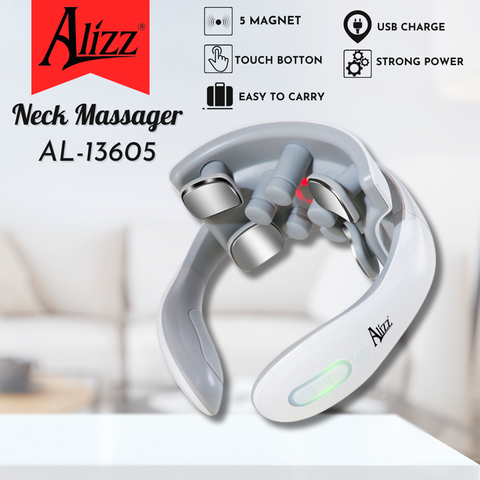 Máy Massage Cổ Xung Điện 5 Đầu Rung ALIZZ AL-13605