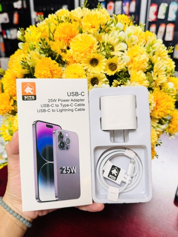 Bộ sạc TypeC-Lighting iphone Piko B25 25w tím 190k -
