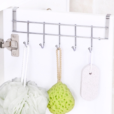 Móc Treo Đồ Sau Cửa Chiều Ngang Inox 5 Móc.