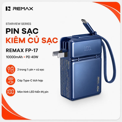 Sạc dự phòng Sạc Nhanh 40W Remax FP-17 10.000mAh