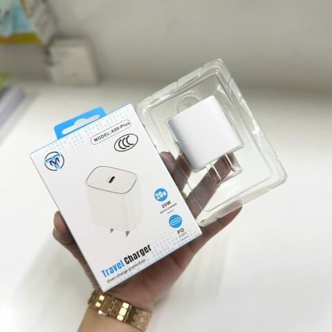 Cốc sạc TypeC TMT A08 20w ra typeC - sạc nhà máy 120k - Ra TypeC